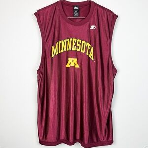 Minnesota Golden Gophers Sleeveless Starter Jersey Maroon/Gold XL